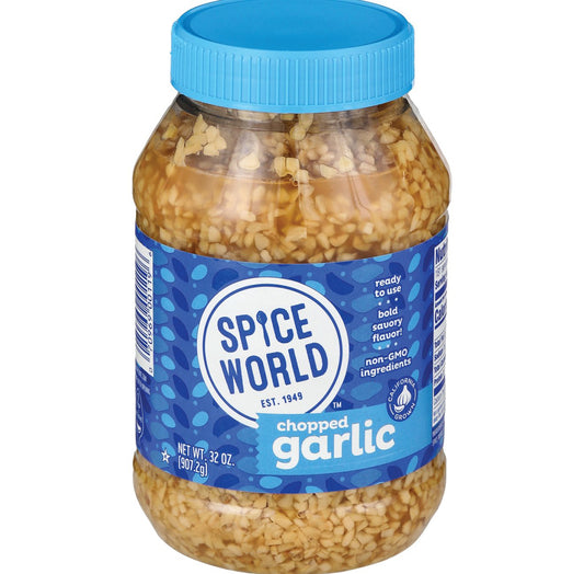 Spice World Chopped Garlic, 32 oz (Pack of 2)