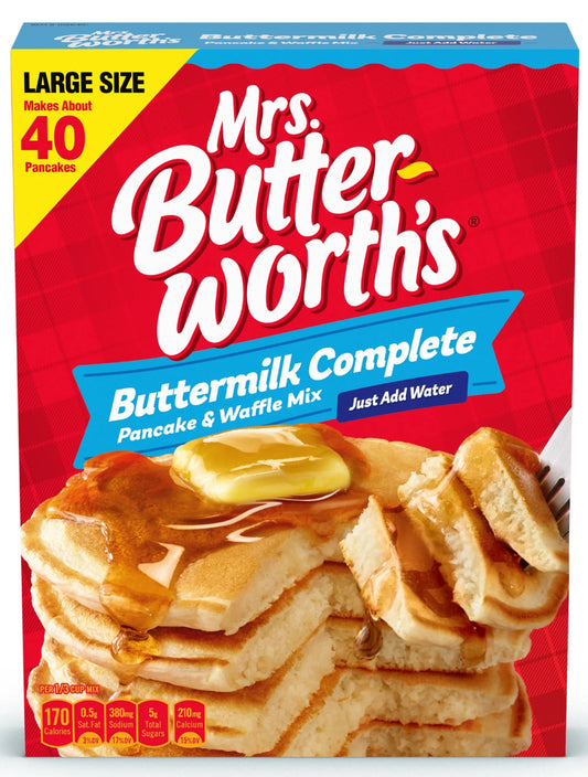 Mrs. Butterworth's Buttermilk Complete Pancake & Waffle Mix, 32 oz (Pack of 2)