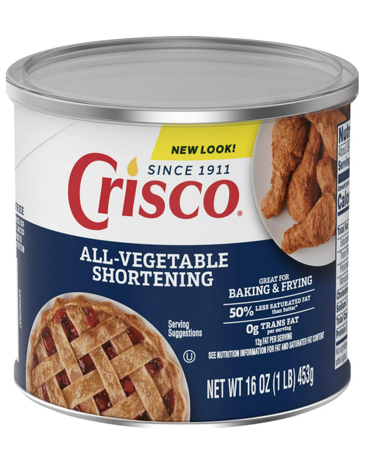 Crisco All Vegetable Shortening 16 Oz (Pack of 3)