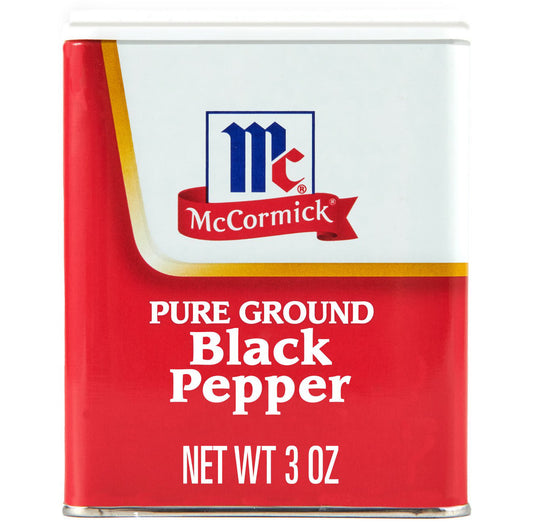 McCormick Pure Ground Black Pepper, 3 oz (Pack of 2)