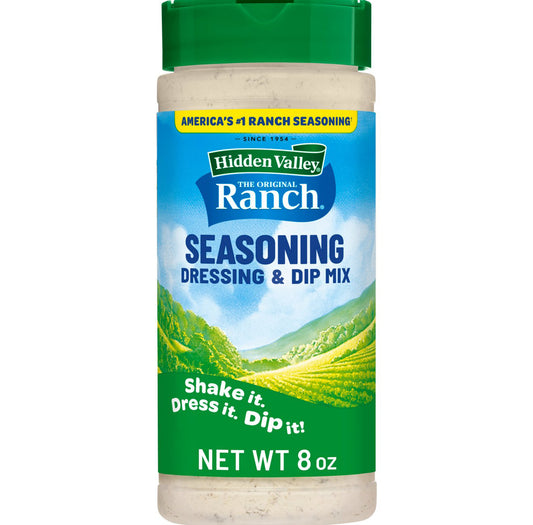Hidden Valley Original Ranch Seasoning, Dressing and Dip Mix, Shaker Canister, 8 oz (Pack of 4)
