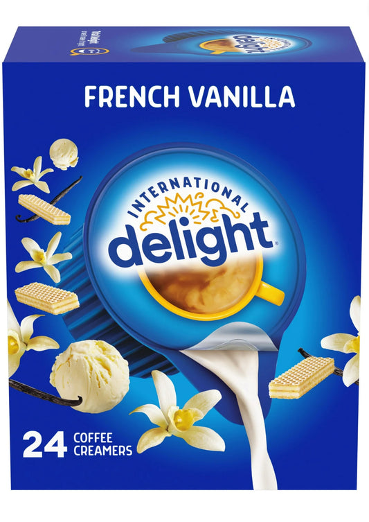 International Delight French Vanilla Coffee Creamer Singles, 0.44 fl oz, 24 Count (Pack of 2)