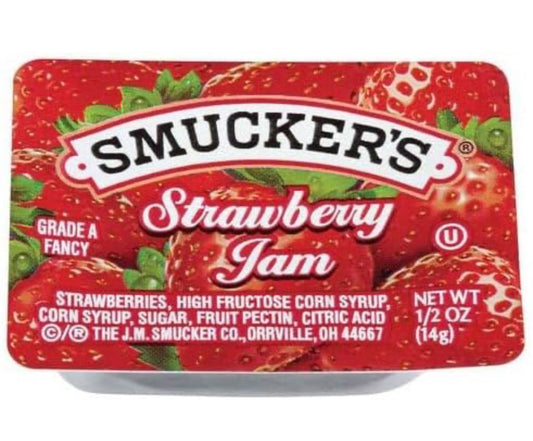 Smucker's Strawberry Jam, Mixed Fruit and Concord Grape Jelly Assortment, (0.5 Ounce) 200 Count