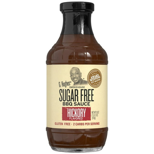 G Hughes Sugar Free Hickory Flavored BBQ Sauce, 18 oz (Pack of 4)