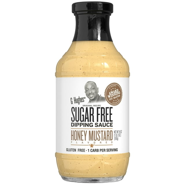 G Hughes Sugar Free Honey Mustard Dipping Sauce, 18 oz (Pack of 4)