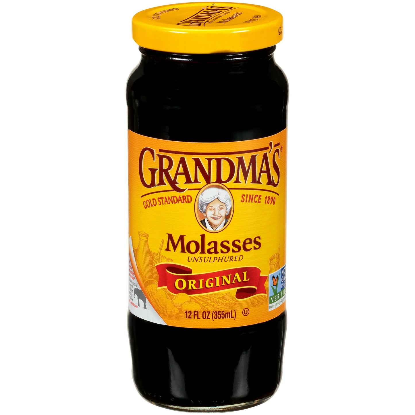 Grandma's Original Molasses, Unsulphured, 12 fl oz Jar (Pack of 2)