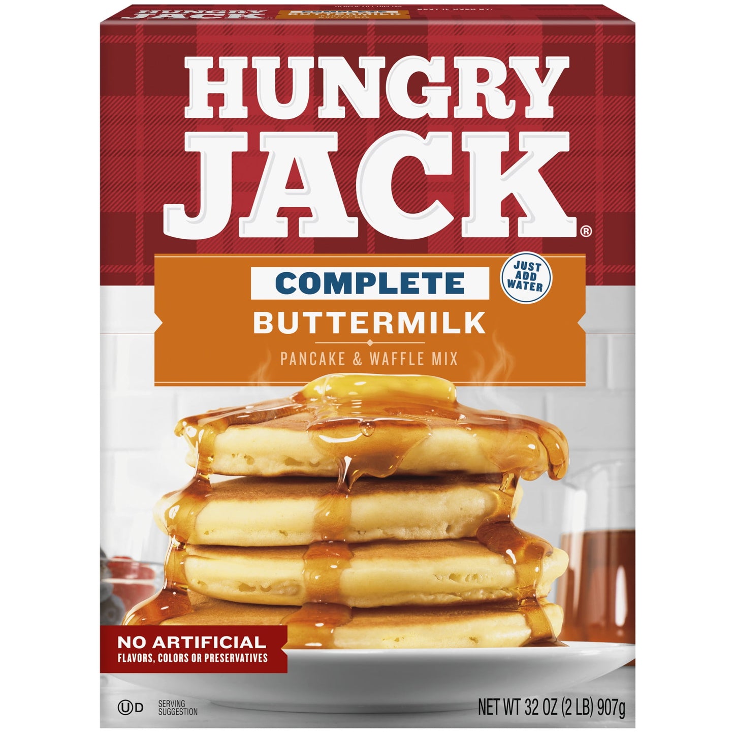 Hungry Jack Pancake Mix + Butter Syrup Bundle – 32 oz Mix & 24 oz Syrup