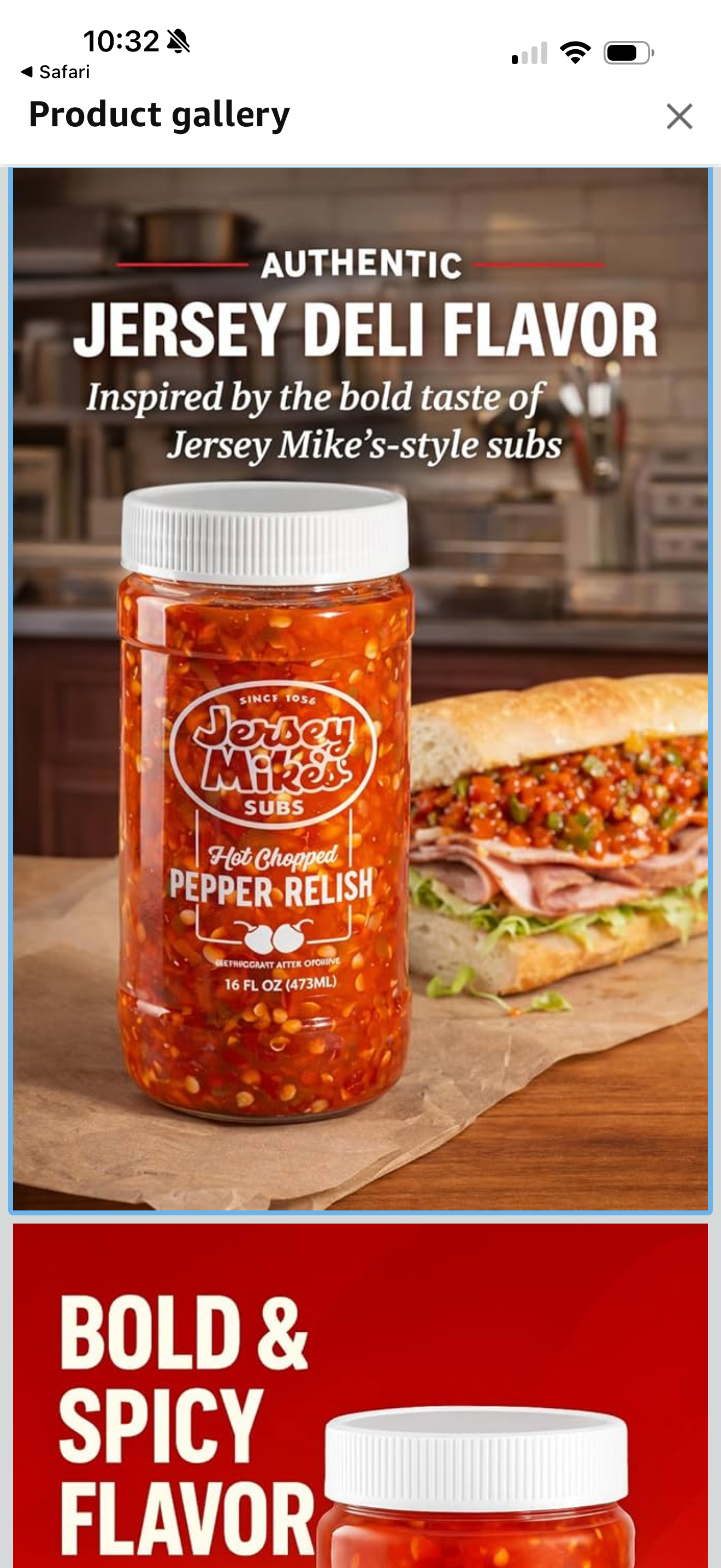 Jersey Mike's Subs Hot Chopped Pepper Relish, 16 oz