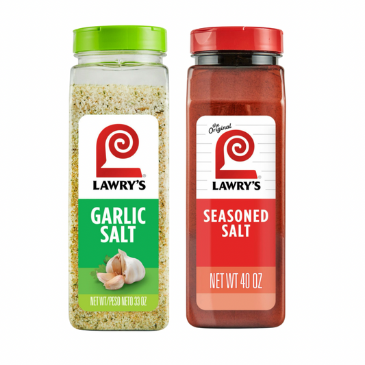 Lawry’s Seasoning Restaurant Variety Pack (Seasoned Salt, 40oz & Garlic Salt with Parsley, 33oz)