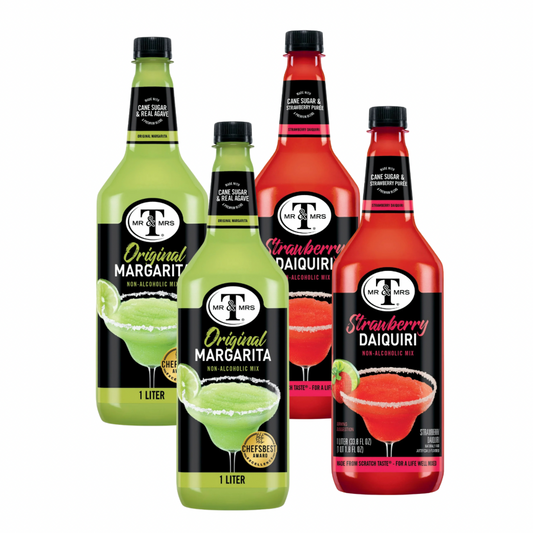 Mr & Mrs T Original and Strawberry Margarita Mix, 1 L each (2 Original and 2 Strawberry)