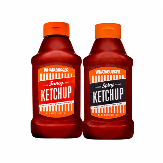 Whataburger Fancy Ketchup and Spicy Ketchup, 40oz (1 each)