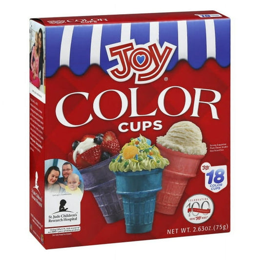Joy Color Ice Cream Cups, 18 ct, 2.63 oz