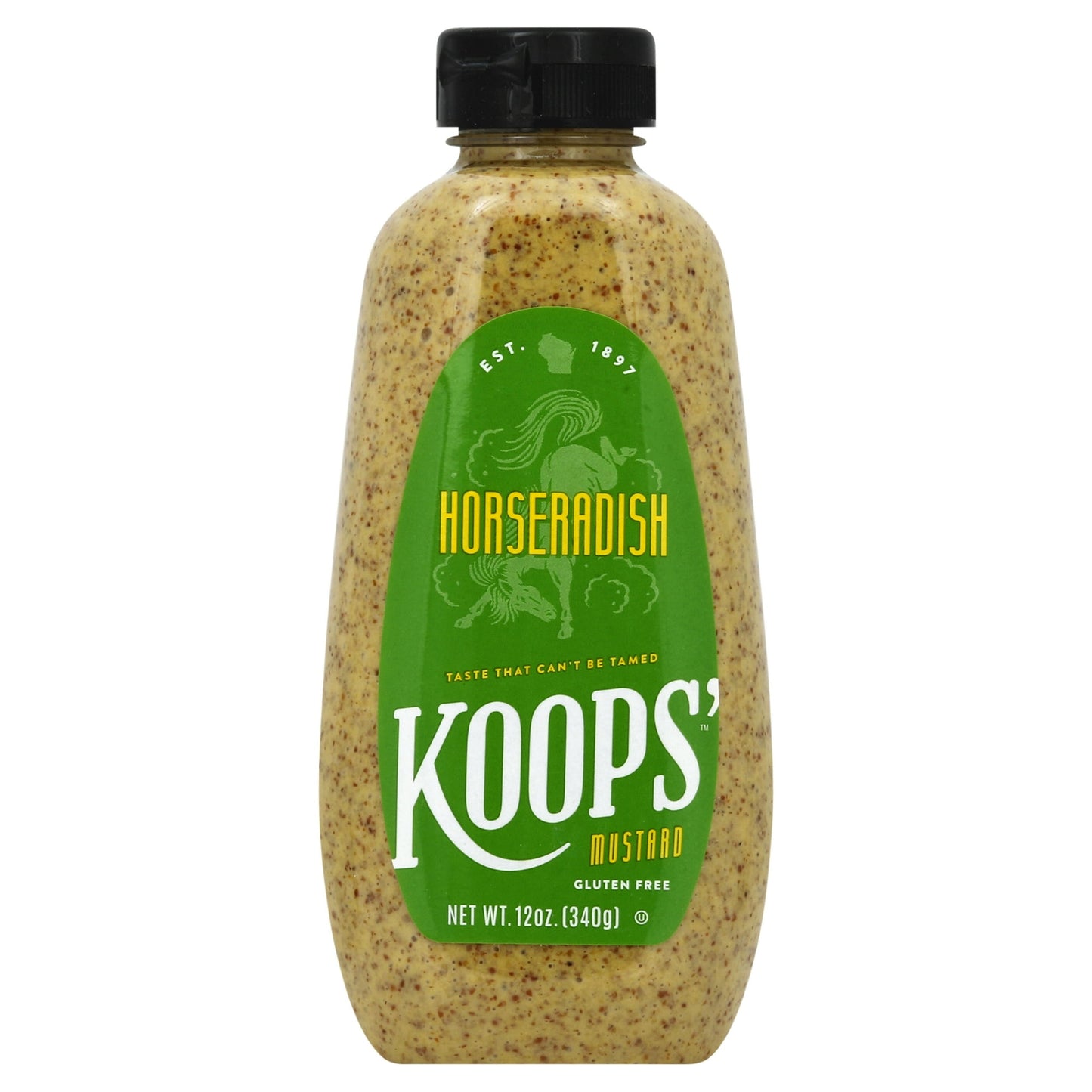 KOOPS' Mustard, Horseradish Mustard, 12 oz (Pack of 4)