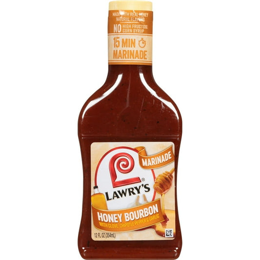 Lawry's Honey Bourbon Marinade, 12 fl oz Bottle (Pack of 2)