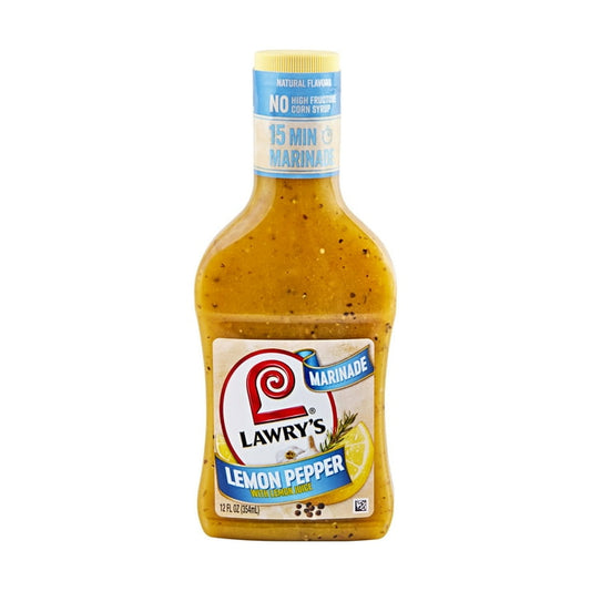 Lawry's Lemon Pepper With Lemon Marinade, 12 fl oz Bottle (Pack of 2)