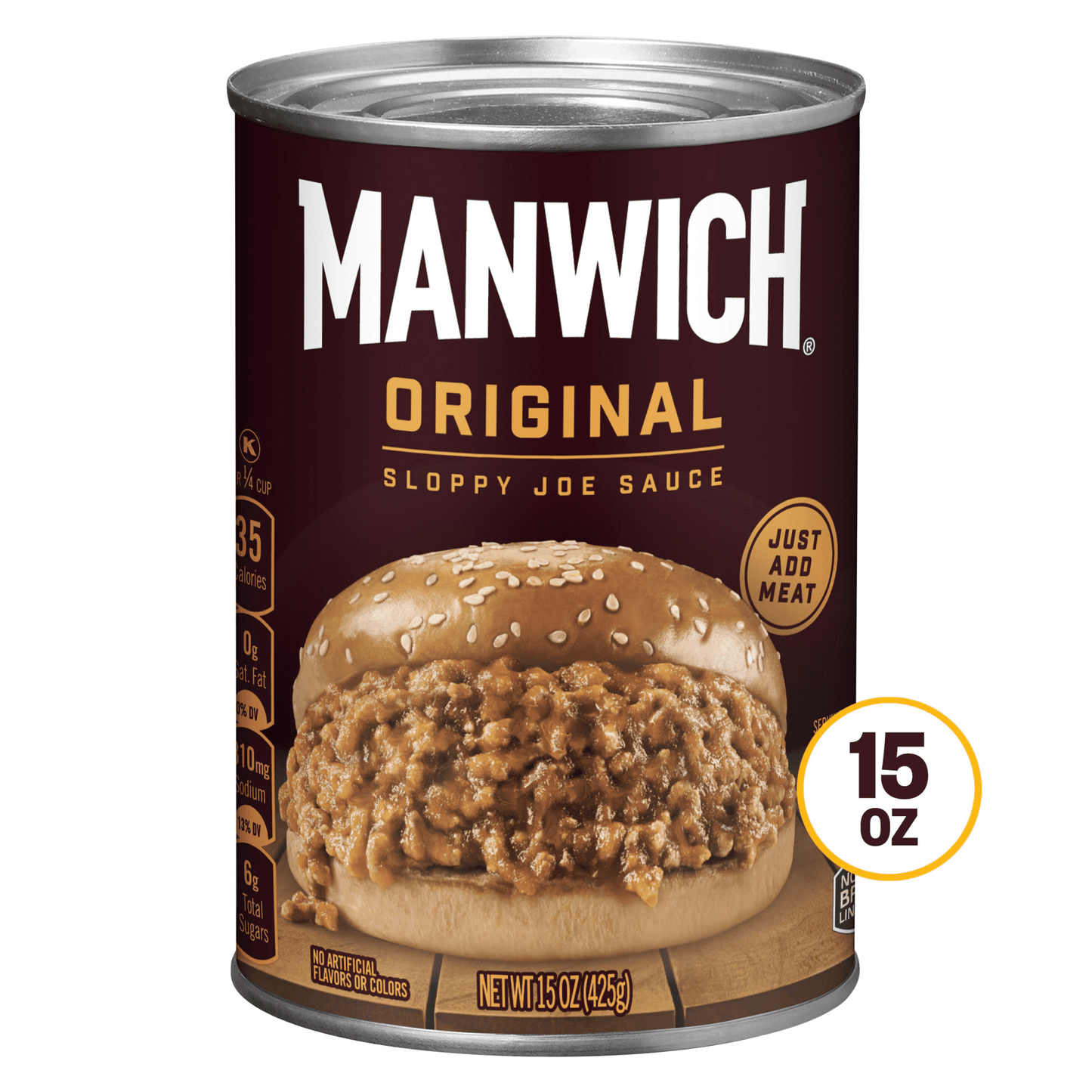 Manwich Original Sloppy Joe Sauce, Canned Sauce, 15 oz (Pack of 2)