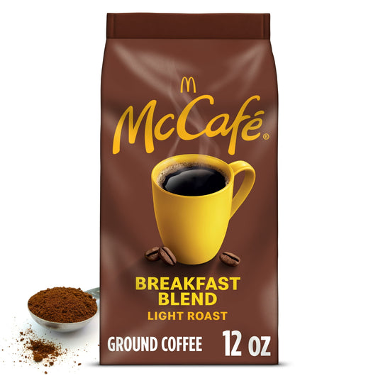 McCafe Breakfast Blend, Medium Roast, Ground Coffee, 12 oz, Pack of 2