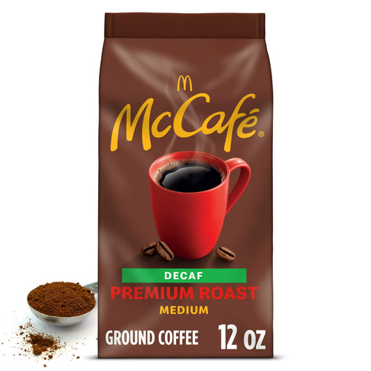 McCafe Premium Roast Decaf, Medium Roast, Ground Coffee, 12 oz, Pack of 2