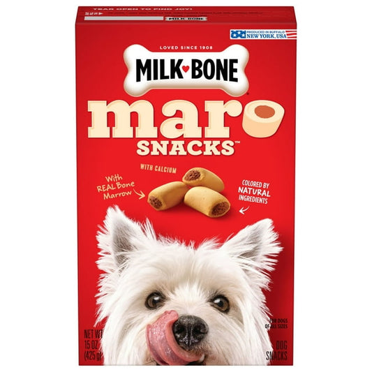 Milk Bone MaroSnacks Small Dog Treats With Bone Marrow, 15 ozs, Pack of 2