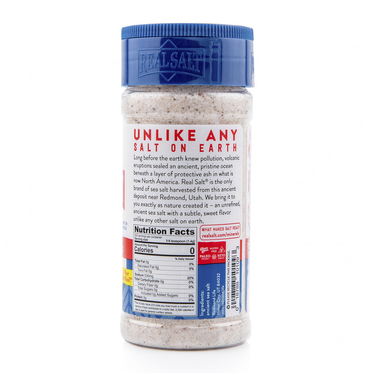 Redmond Real Unrefined Sea Salt, Fine, 10 oz Shaker (Pack of 4)