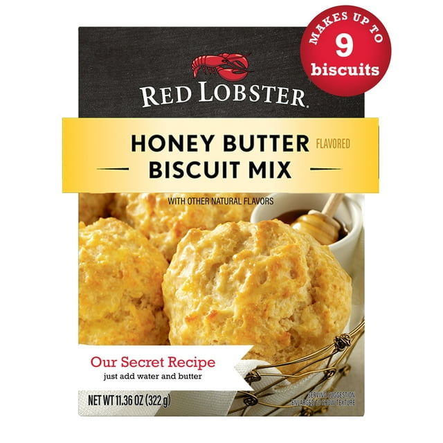 Red Lobster Biscuit Mix Variety Pack (3x11.36 oz) (Rosemary Garlic Parmesan, Honey Butter, Cheddar Bay)