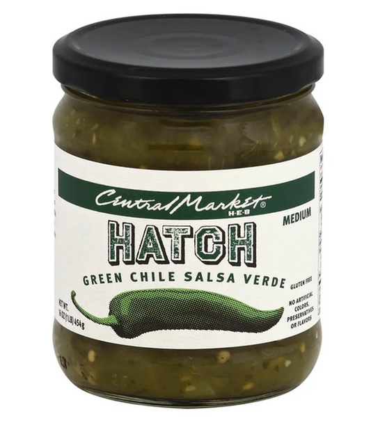 Central Market Hatch Green Chile Roja Medium Salsa, 16 oz (Pack of 4)