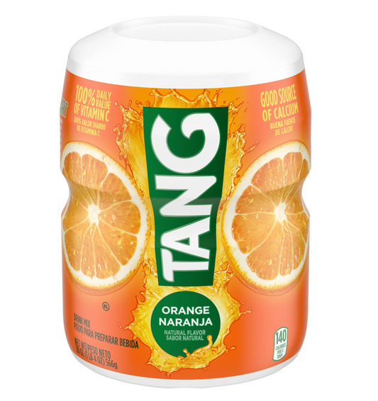 Tang Drink Powder, Orange, Vitamin C, Caffeine Free, 20 oz Jar