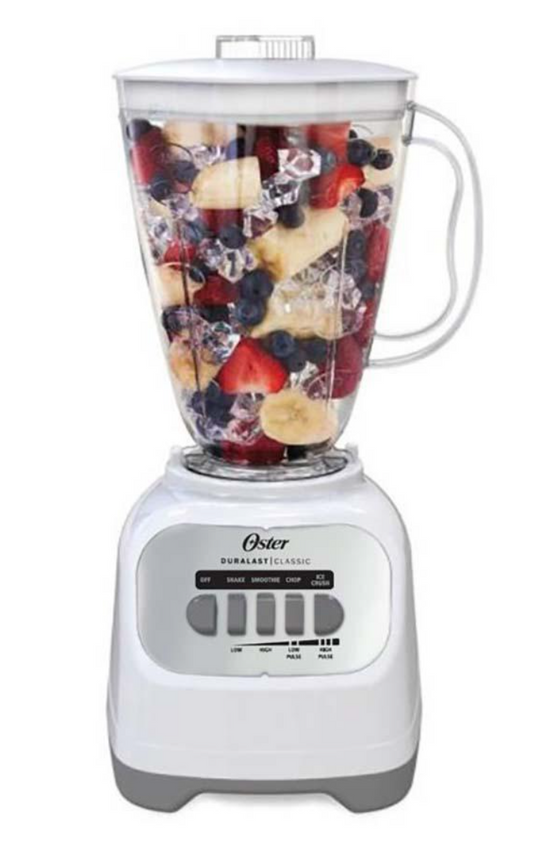 Oster Classic Series 5-Speed Blender with Plastic Jar - White, 6 cup