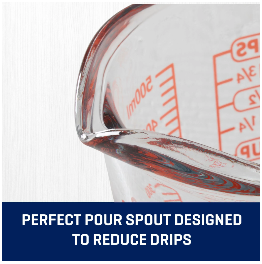 Anchor Hocking Glass Measuring Cup, 2 Cup