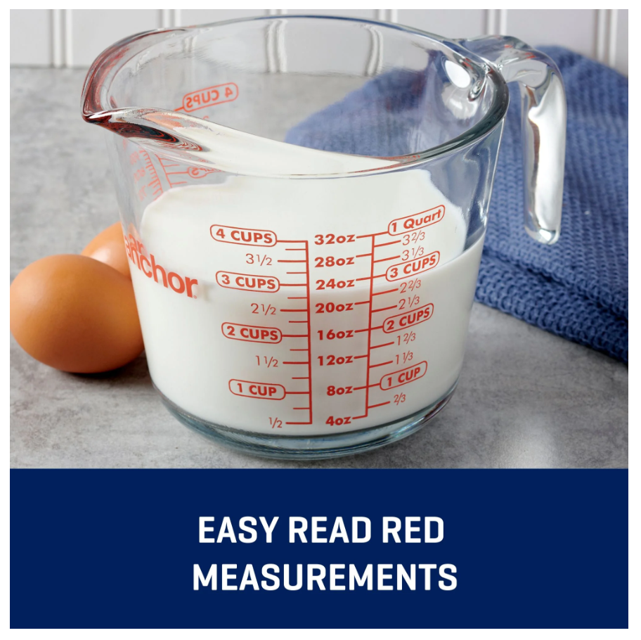Anchor Hocking Glass Measuring Cup, 4 Cup