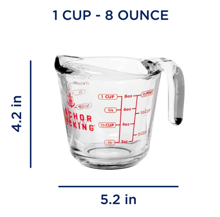 Anchor Hocking Glass Measuring Cup, 1 Cup
