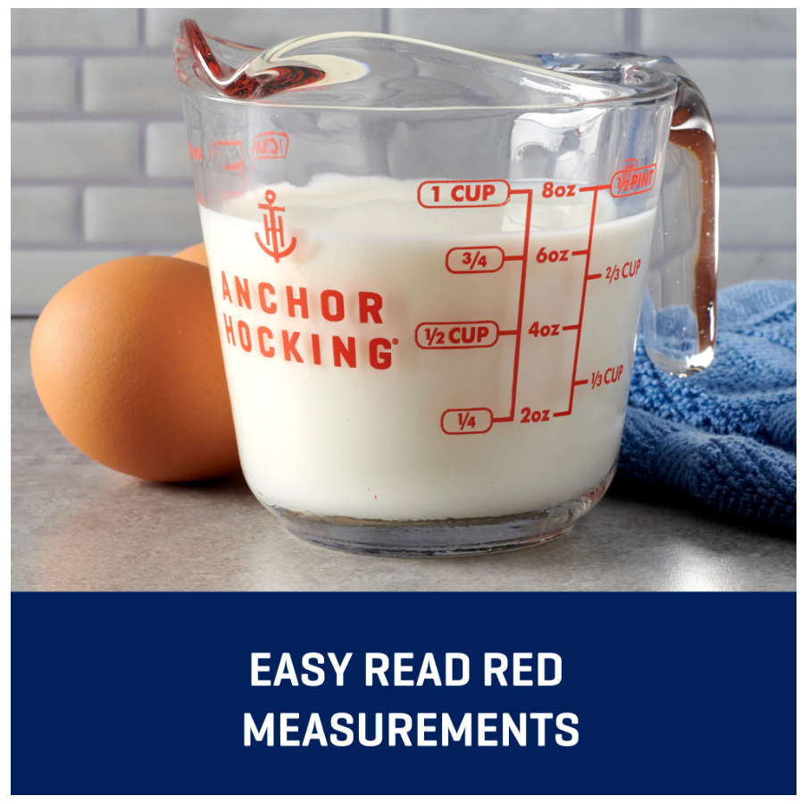 Anchor Hocking Glass Measuring Cup, 1 Cup