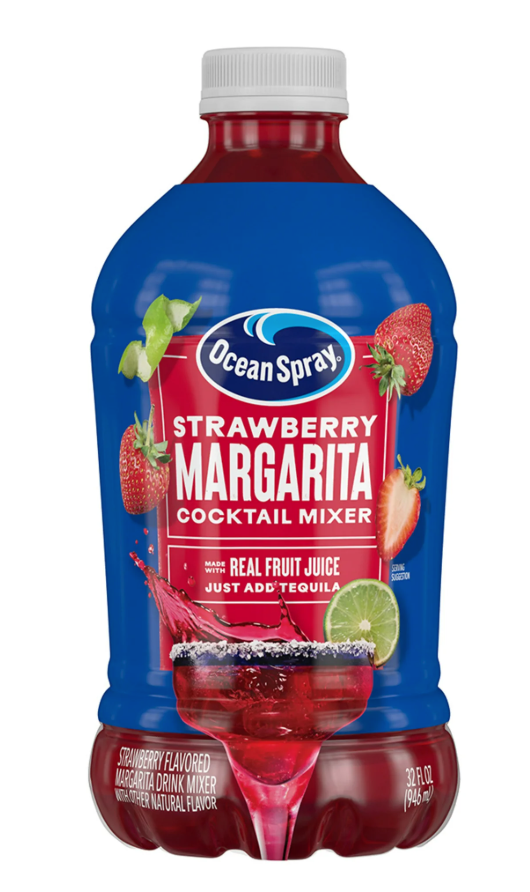 Ocean Spray® Strawberry Margarita Cocktail Mixer, 32 fl oz Bottle