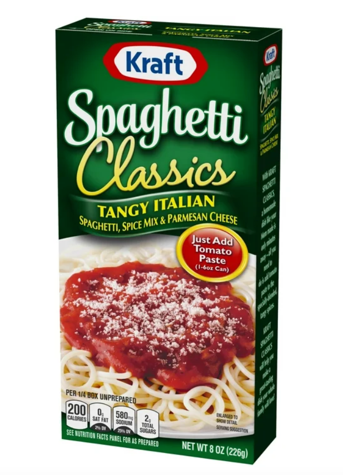 Kraft Spaghetti Classics, Tangy Italian, 8 oz (Pack of 4)