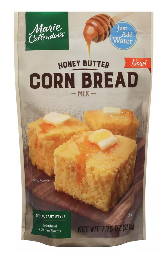 Marie Callenders Honey Butter Cornbread Mix, 7.75 oz  (Pack of 4)