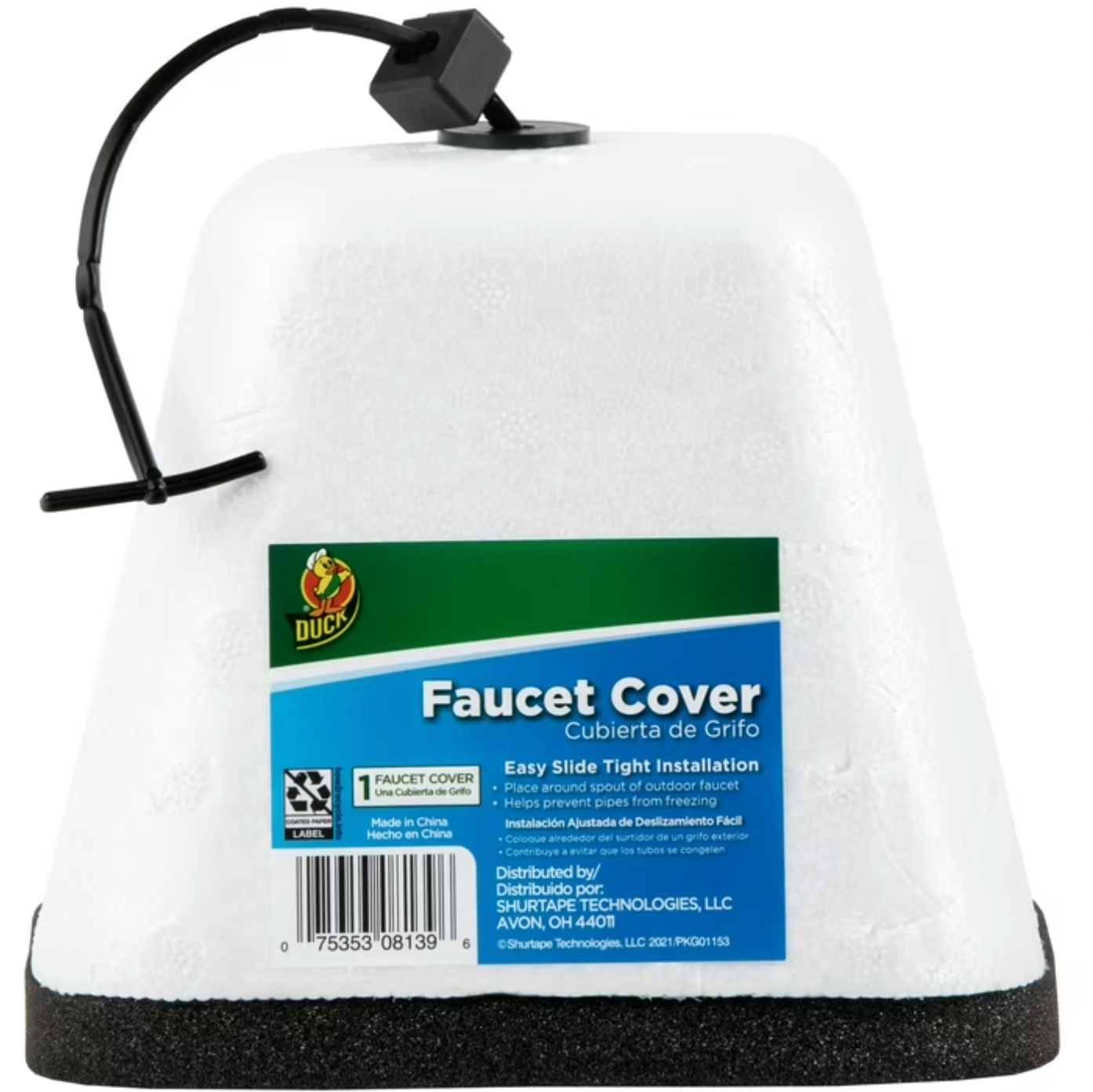 Duck Brand White Foam Faucet Cover