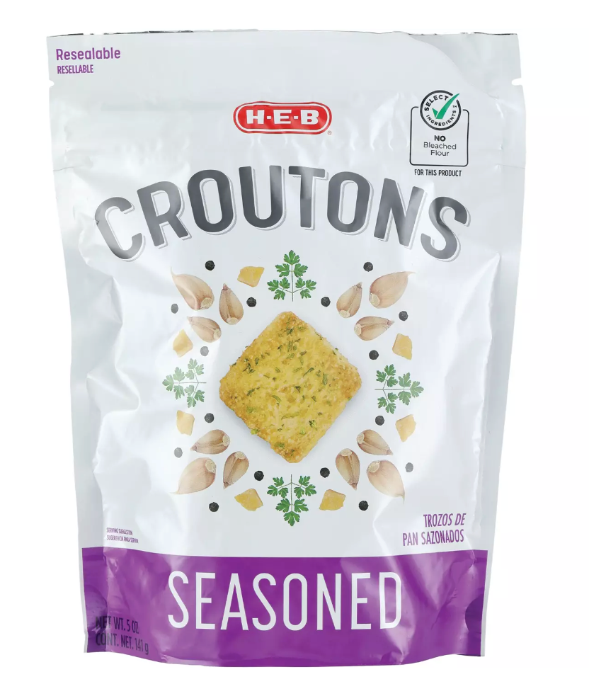 H‑E‑B Seasoned Premium Croutons, 5 oz (Pack of 2)