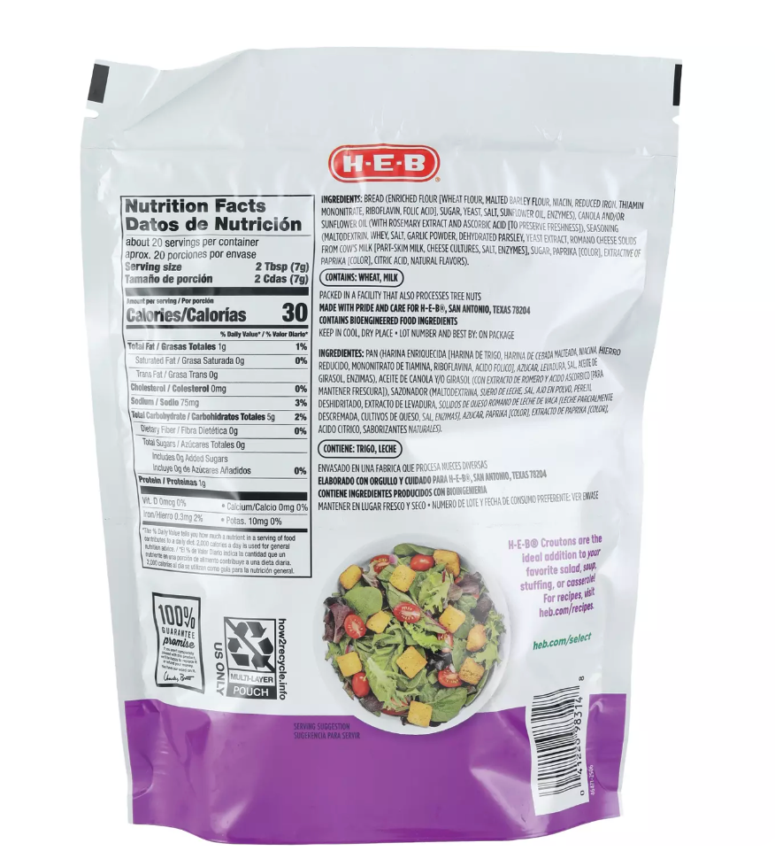 H‑E‑B Seasoned Premium Croutons, 5 oz (Pack of 2)