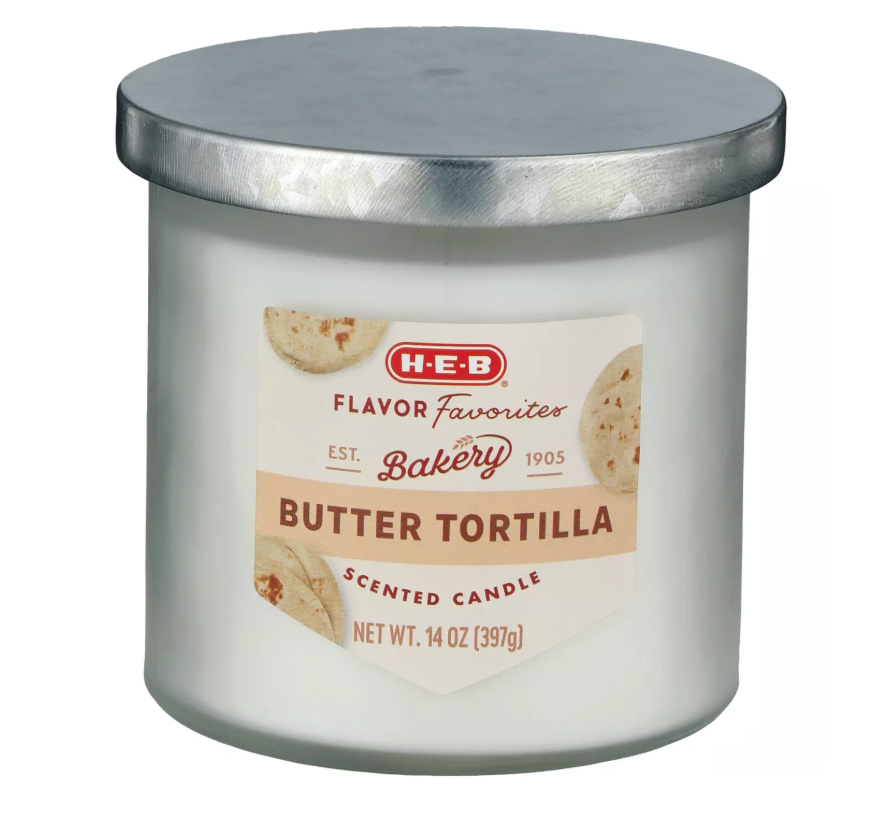 H‑E‑B Flavor Favorites Bakery Butter Tortilla Scented Candle, 14oz