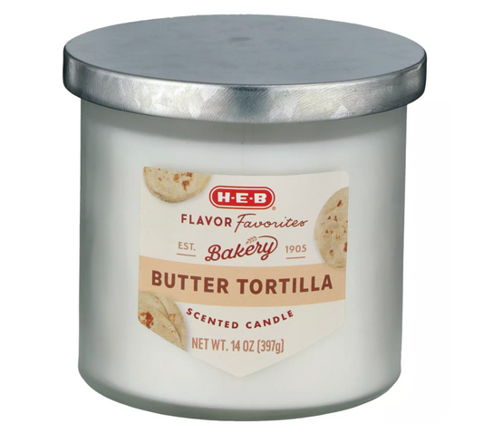 H‑E‑B Flavor Favorites Bakery Butter Tortilla Scented Candle, 14oz
