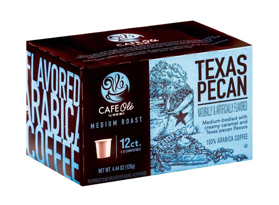 CAFE Olé by H‑E‑Medium Roast Coffee Single Serve Cups Varity Pack, 4.44 oz (Taste of Houston, Taste of San Antonio, Texas Pecan)
