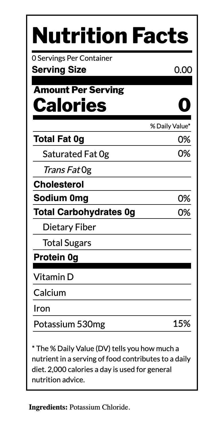 Nu-Salt Salt Substitute, 3 oz (Case of 10)