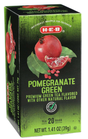 H‑E‑B Pomegranate Green Tea Bags, 20 ct, 1.41 oz