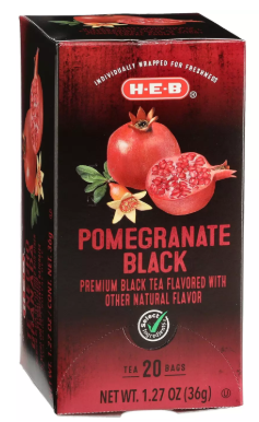 H‑E‑B Pomegranate Black Tea Bags, 20 ct, 1.27 oz