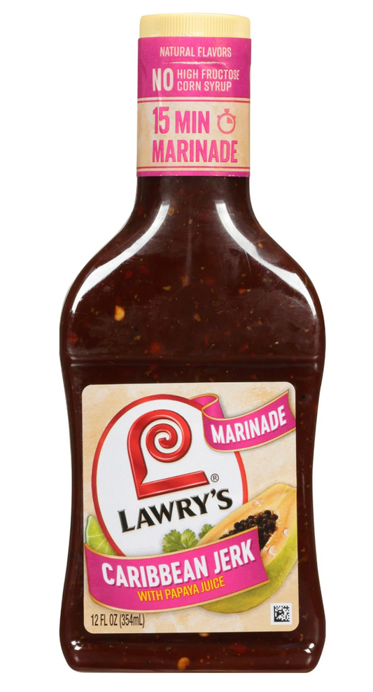 Lawry's Caribbean Jerk With Papaya Marinade, 12 fl oz (Pack of 2)