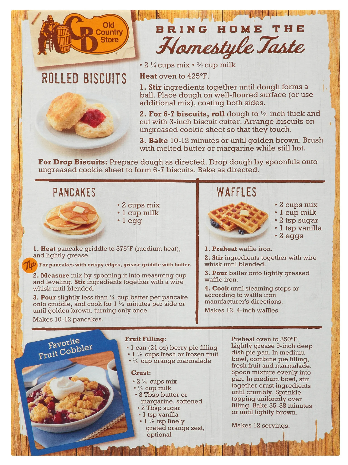 Cracker Barrel Old Country Store Buttermilk Baking and Pancake Mix, 32 oz Box (Pack of 2)