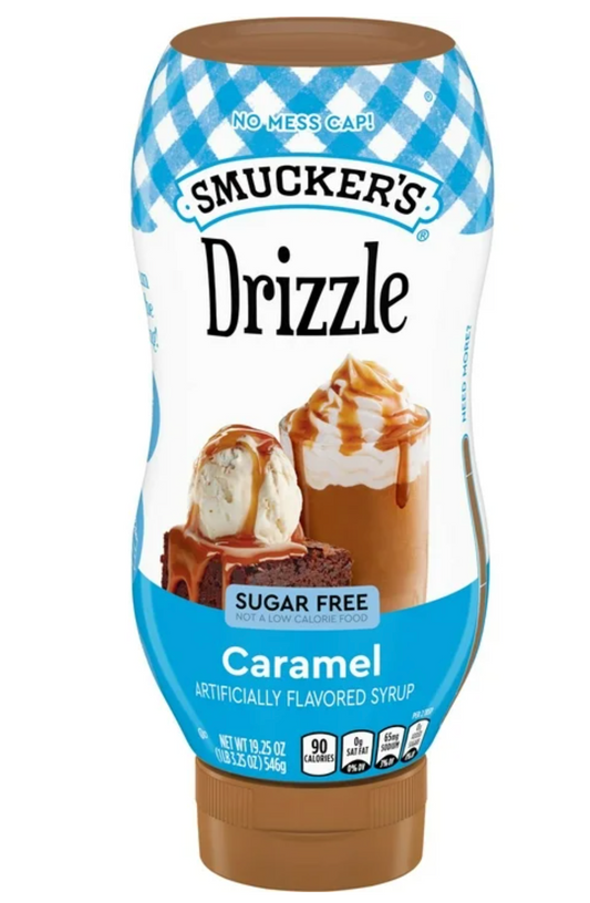 Smucker's Drizzle Syrup Sugar Free Caramel Flavored Syrup, 19.25 Ounces (Pack of 2)