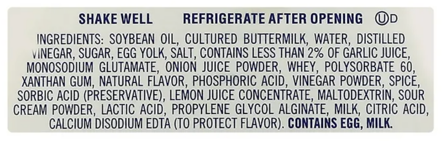 Ken's Steak House Buttermilk Ranch Salad Dressing 16 fl oz (Pack of 4)