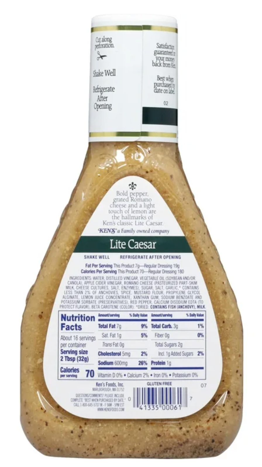 Ken's Steak House Lite Caesar Salad Dressing & Marinade 16 fl oz (Pack of 2)