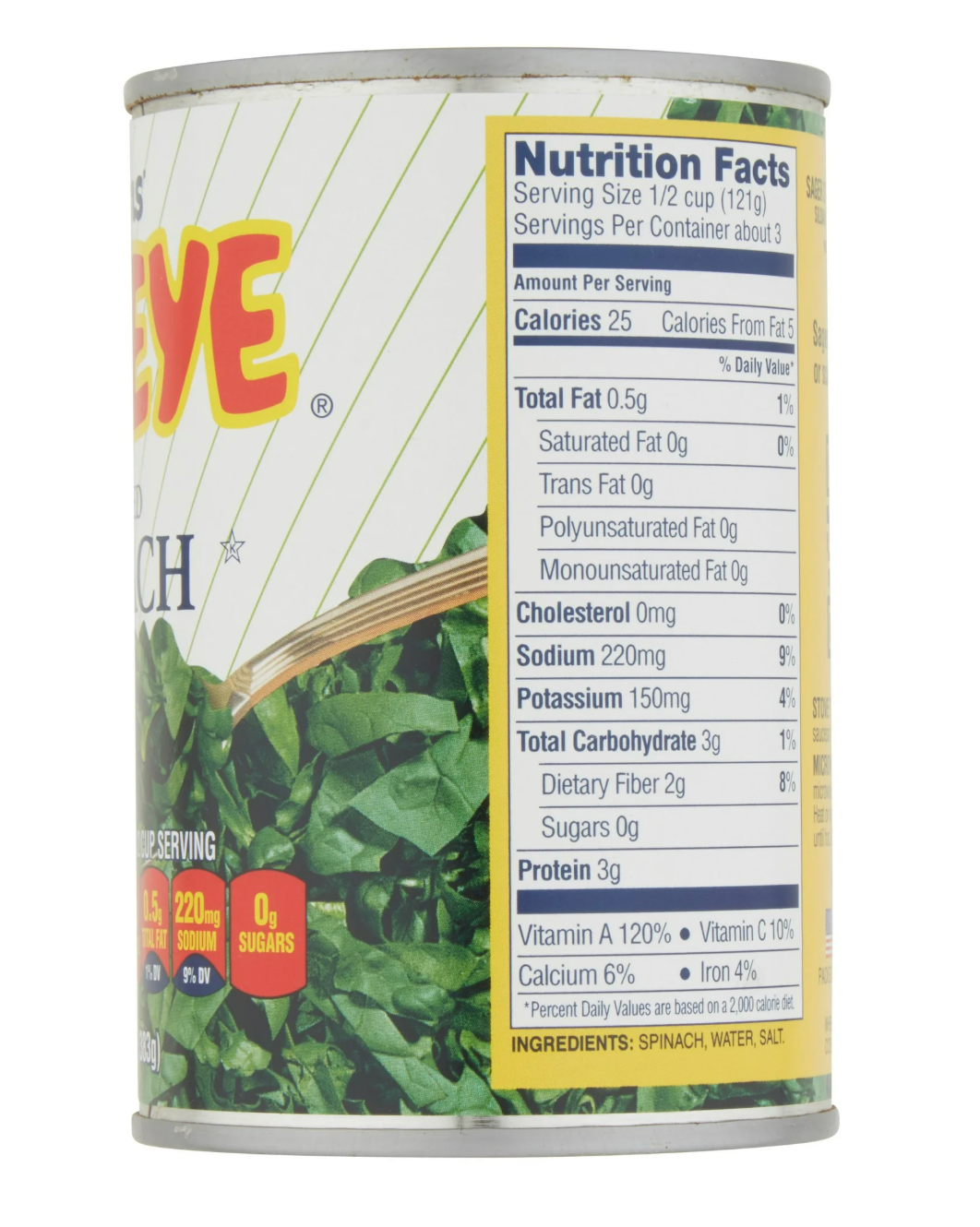 Allens Popeye Chopped Spinach, 13.5 oz. (Pack of 4)